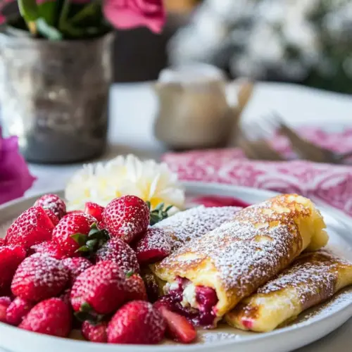 Lemon Ricotta Cheese Stuffed French Toast Crepes