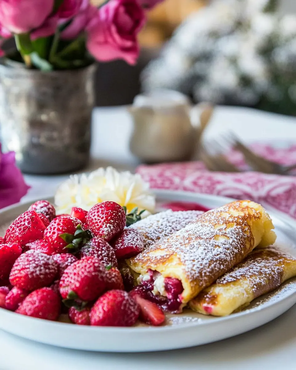 Lemon Ricotta Cheese Stuffed French Toast Crepes