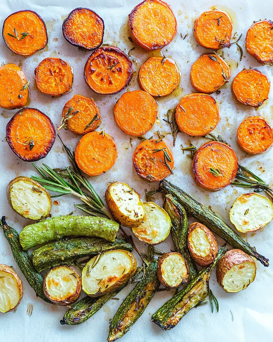 Lemon Rosemary Coconut Oil Roasted Vegetables
