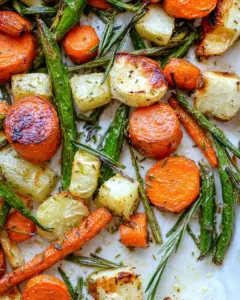 Lemon Rosemary Coconut Oil Roasted Vegetables