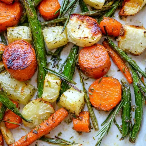 Lemon Rosemary Coconut Oil Roasted Vegetables