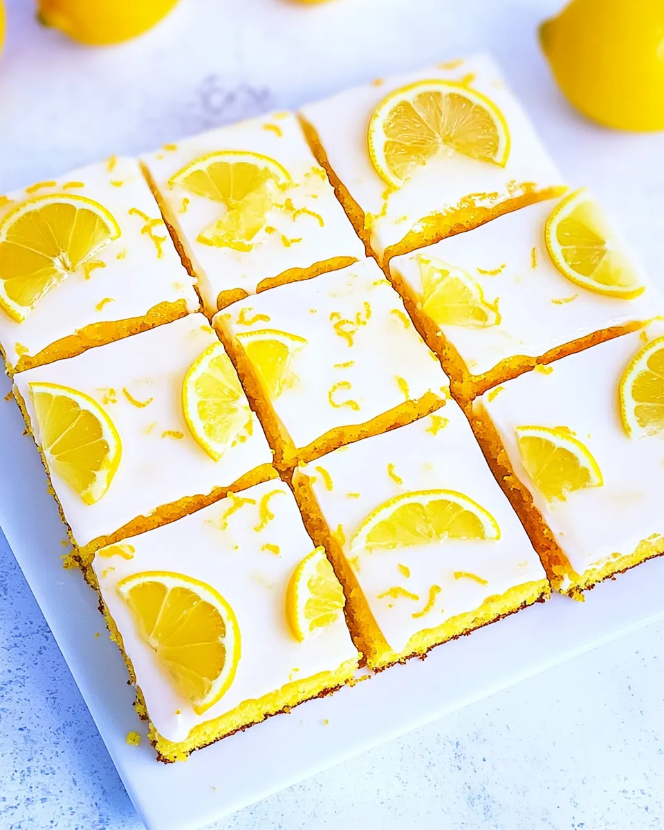 Lemon Sheet Cake With Lemon Glaze