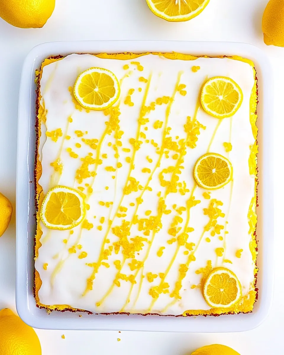 Lemon Sheet Cake With Lemon Glaze