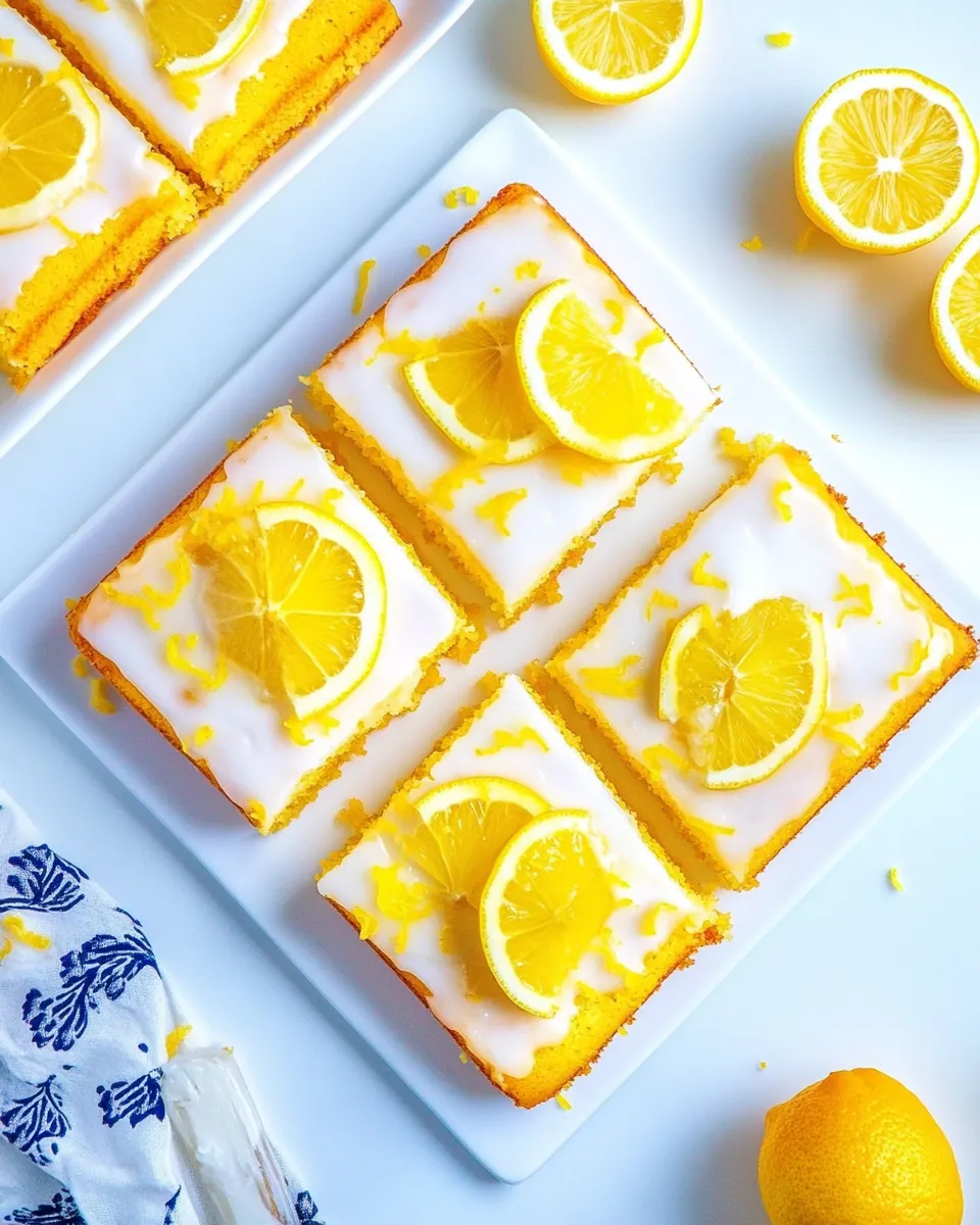 Lemon Sheet Cake With Lemon Glaze