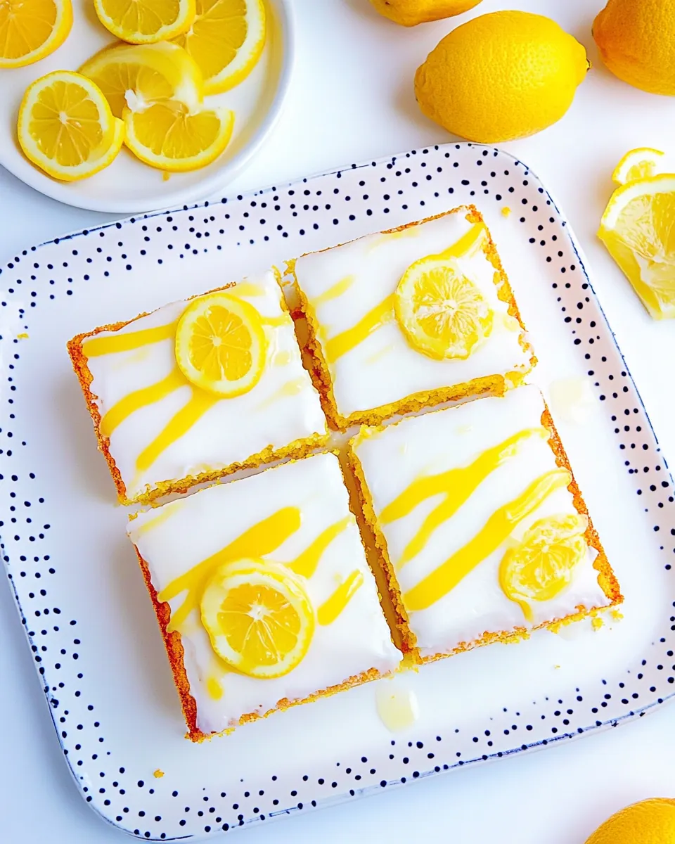 Lemon Sheet Cake With Lemon Glaze