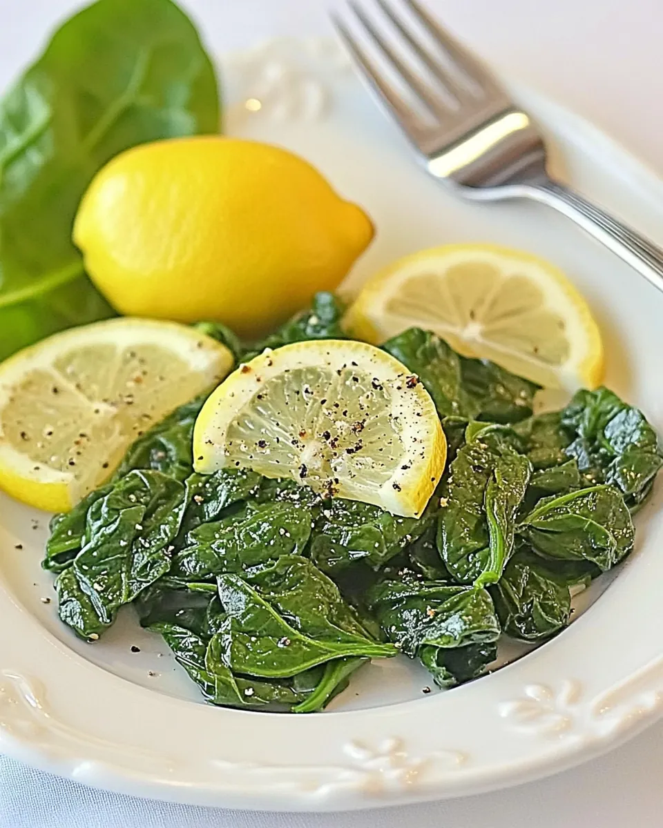 Lemon Steamed Spinach