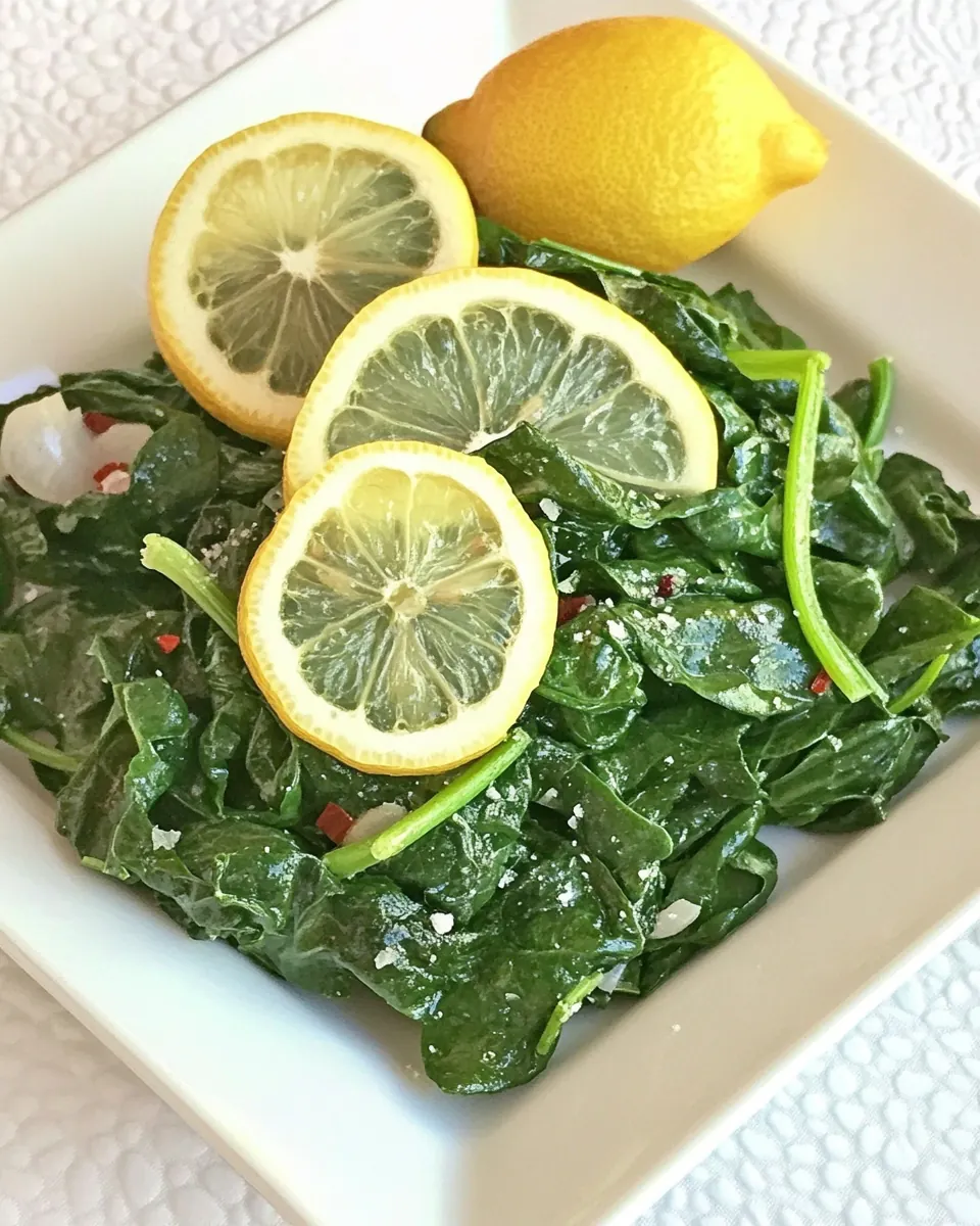 Lemon Steamed Spinach
