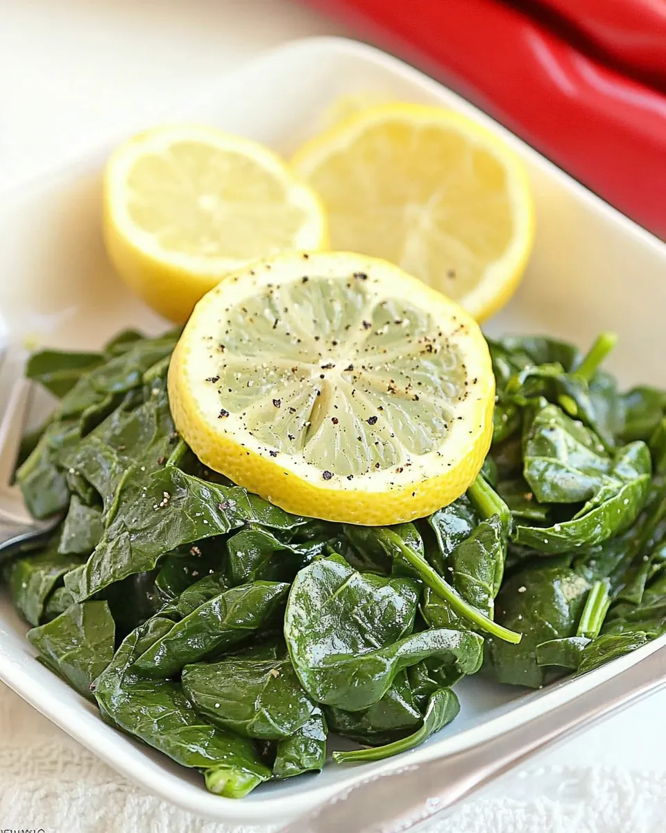 Lemon Steamed Spinach