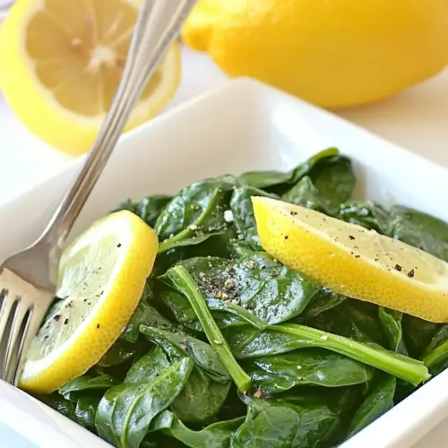 Lemon Steamed Spinach