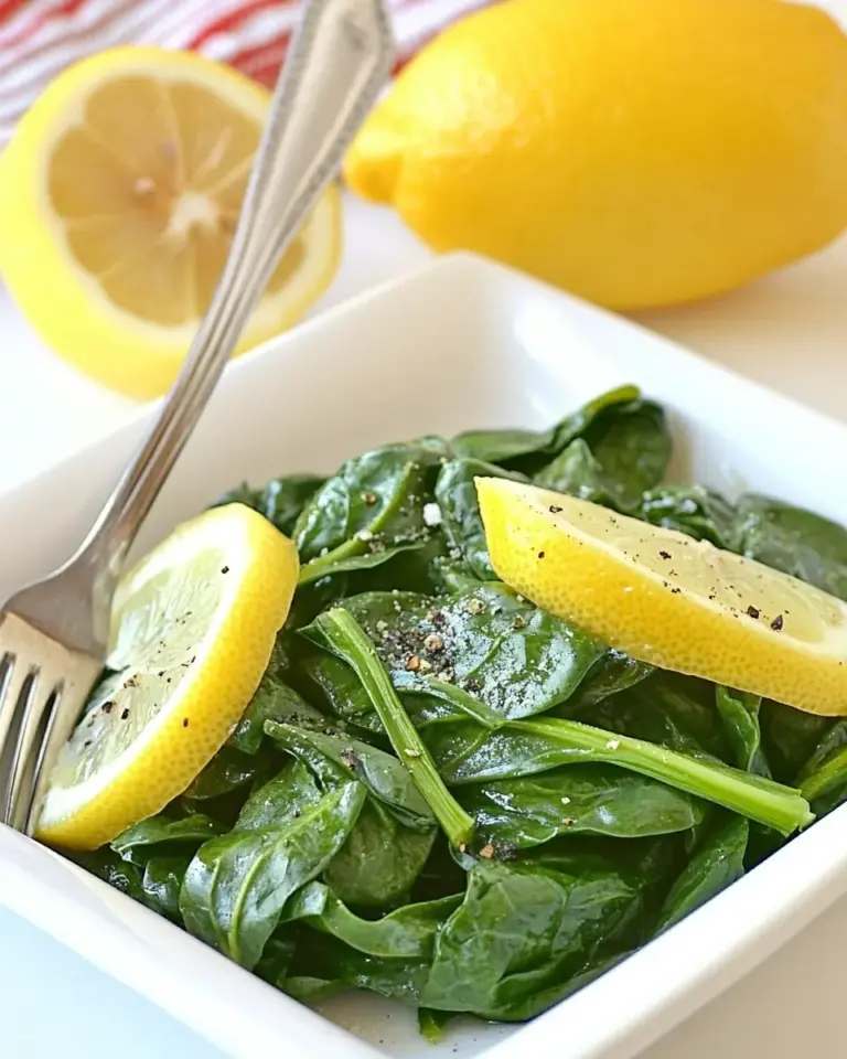 Lemon Steamed Spinach