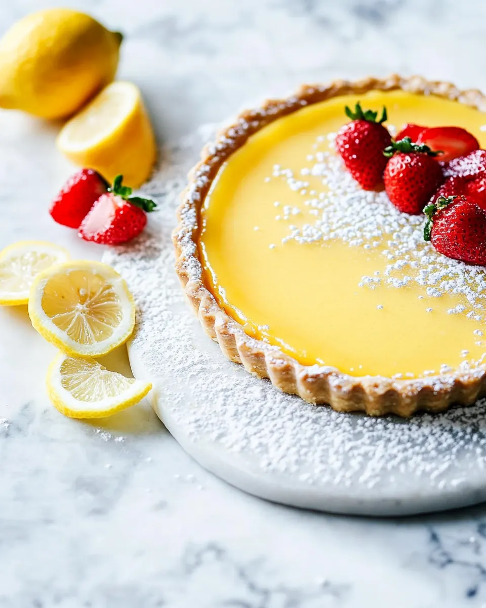 Lemon Tart with a Buttery Shortbread Crust