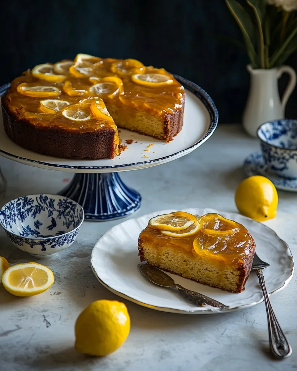 Lemon Marmalade Polenta Cake