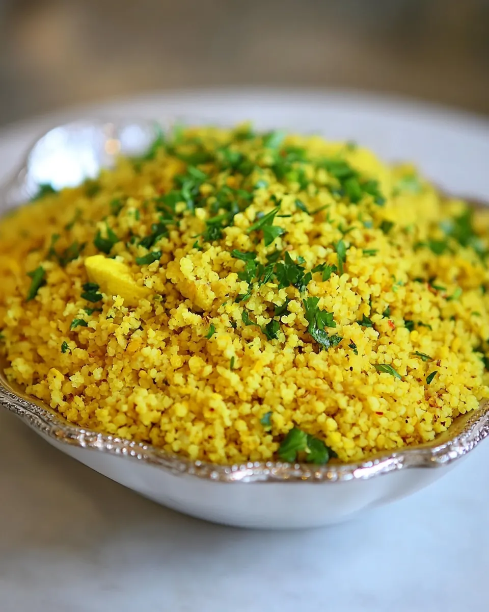 Lemony Saffron Couscous