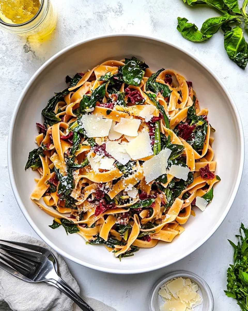 Lemony Swiss Chard Pasta