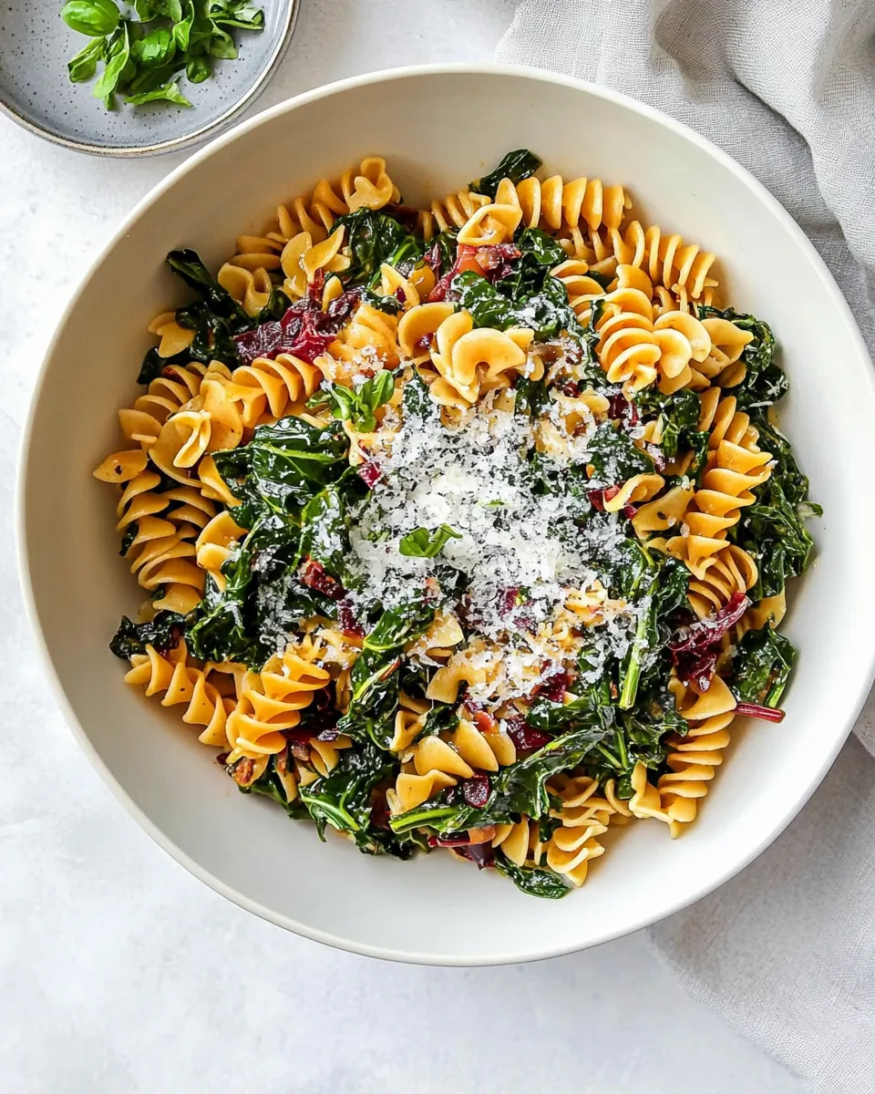 Lemony Swiss Chard Pasta