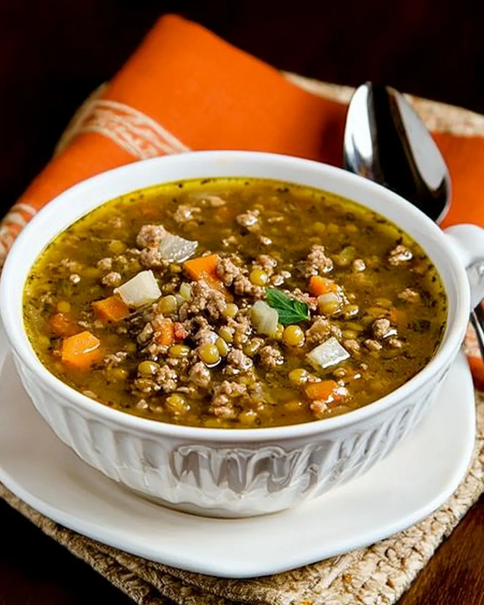 Lentil Soup with Ground Beef