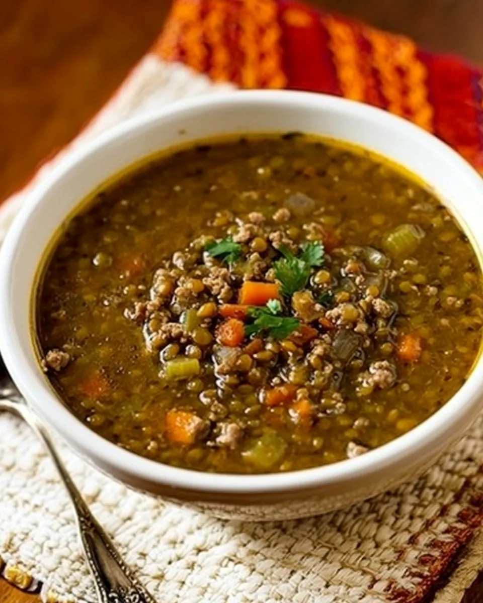 Lentil Soup with Ground Beef