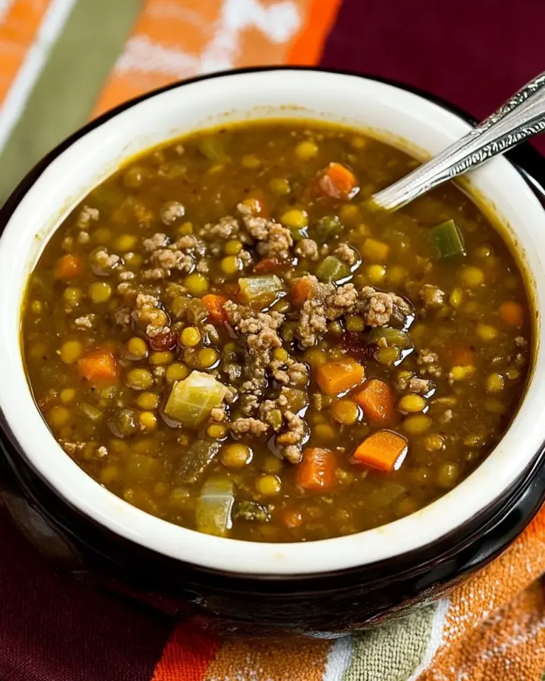 Lentil Soup with Ground Beef