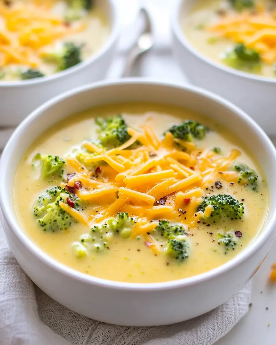 Lightened Up Broccoli Cheddar Soup