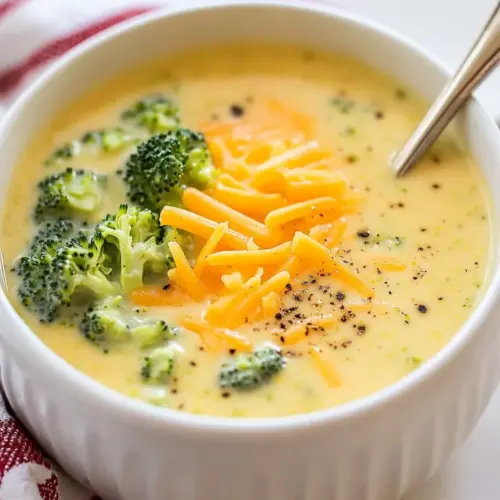 Lightened Up Broccoli Cheddar Soup