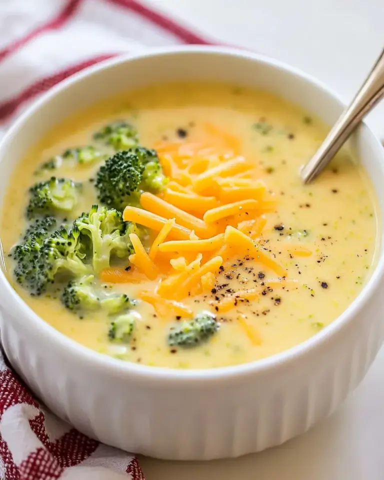 Lightened Up Broccoli Cheddar Soup