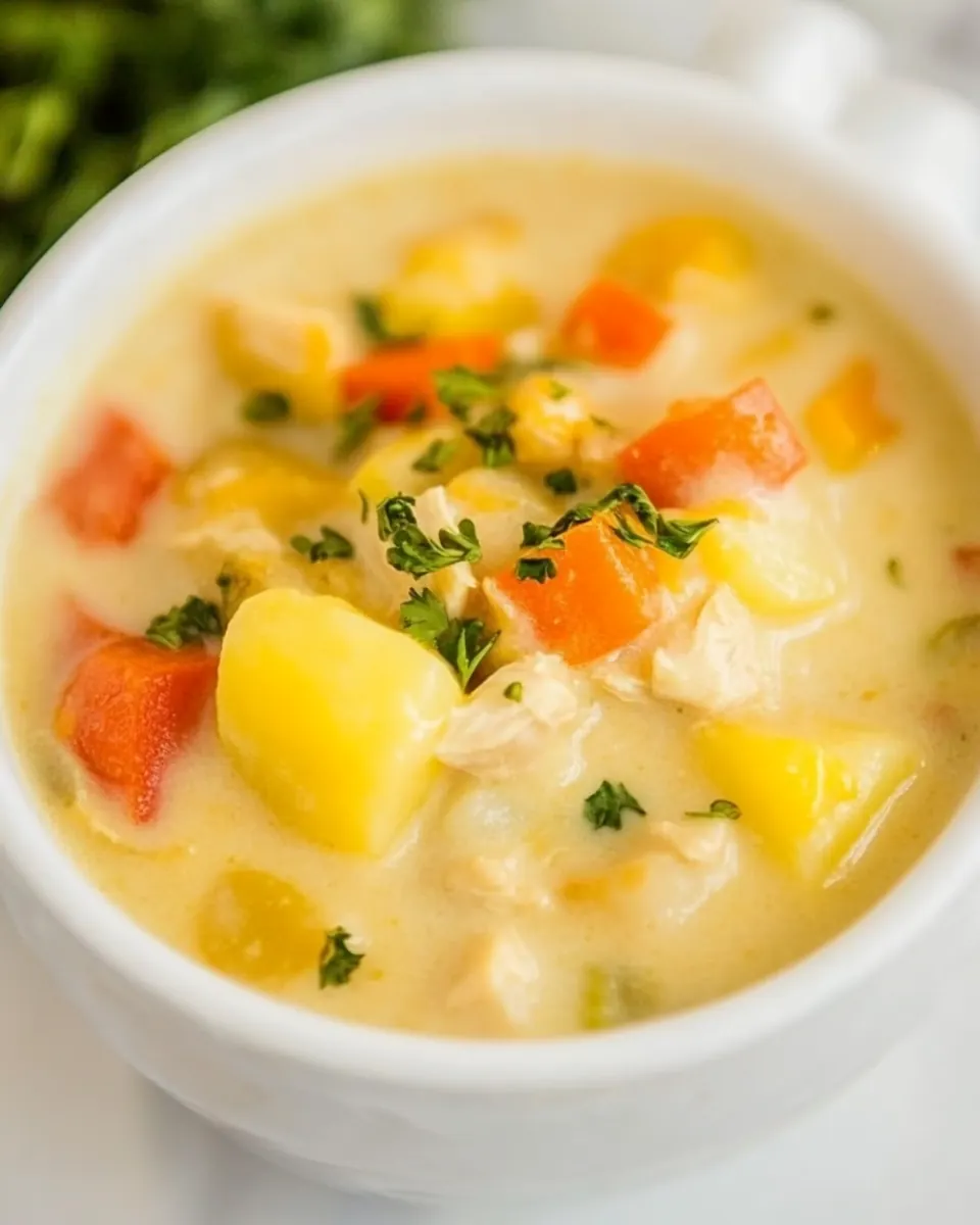 Loaded Cheesy Chicken Potato Chowder