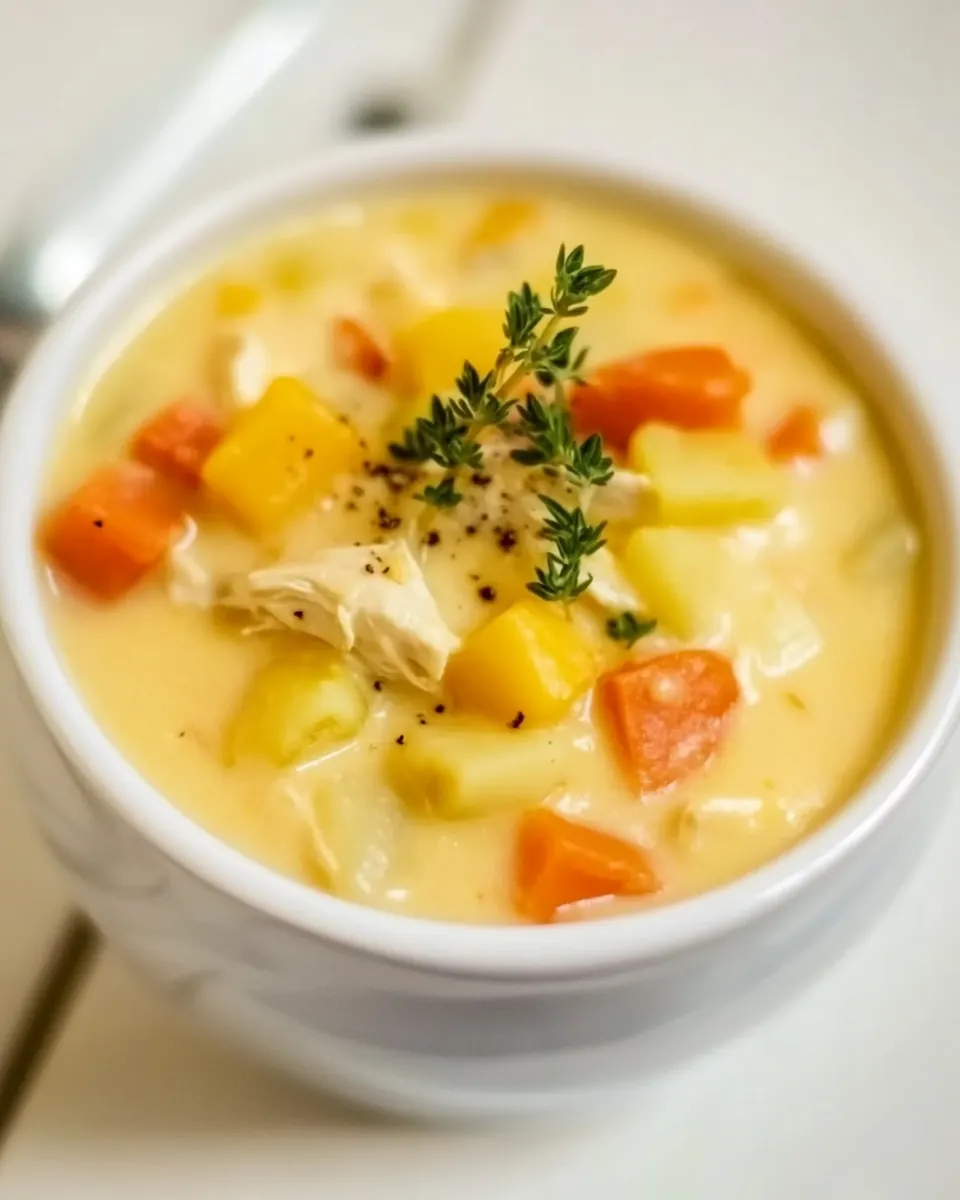 Loaded Cheesy Chicken Potato Chowder
