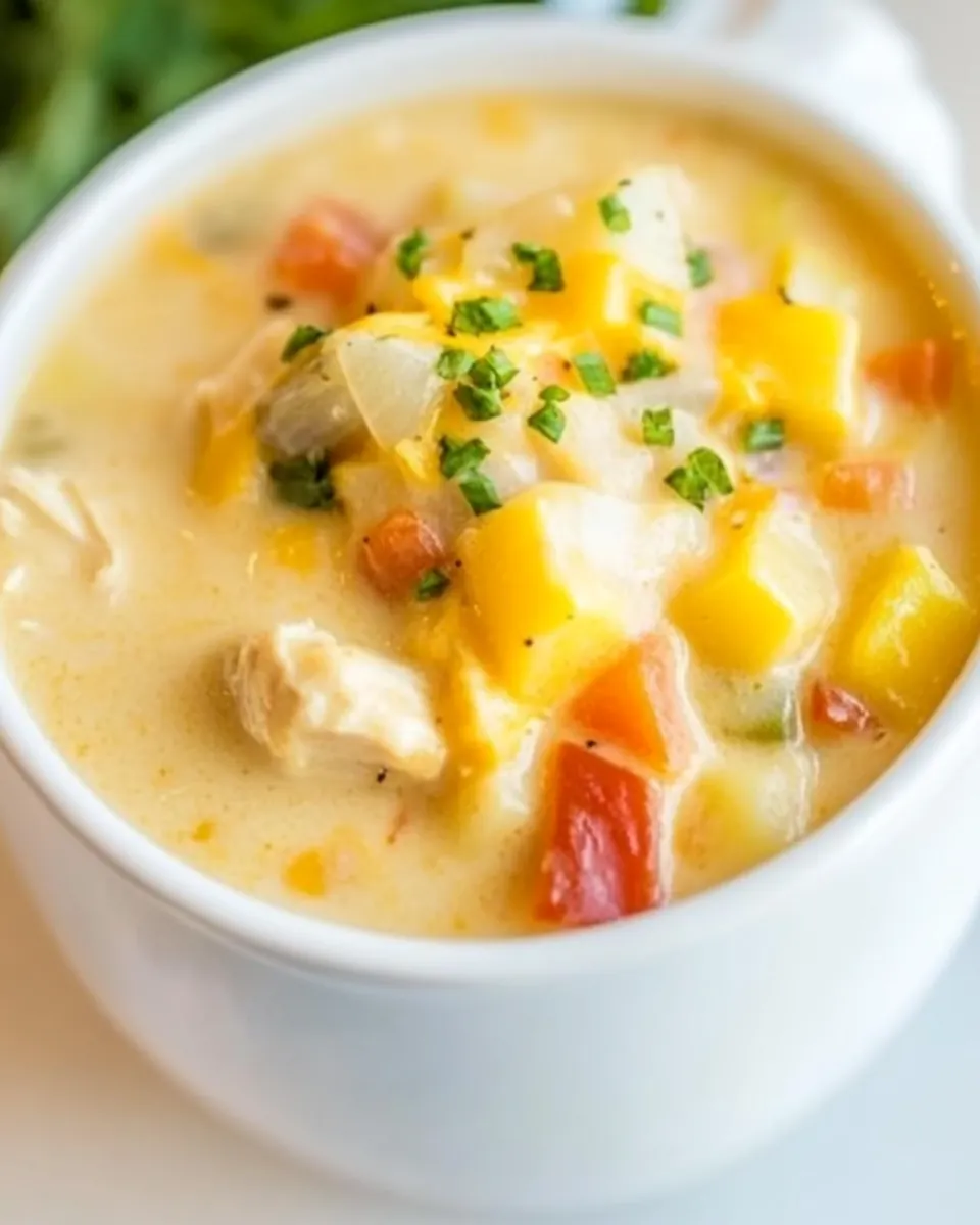 Loaded Cheesy Chicken Potato Chowder