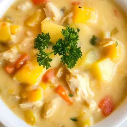 Loaded Cheesy Chicken Potato Chowder