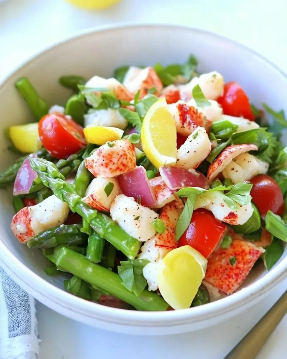 Lobster Asparagus Chopped Salad