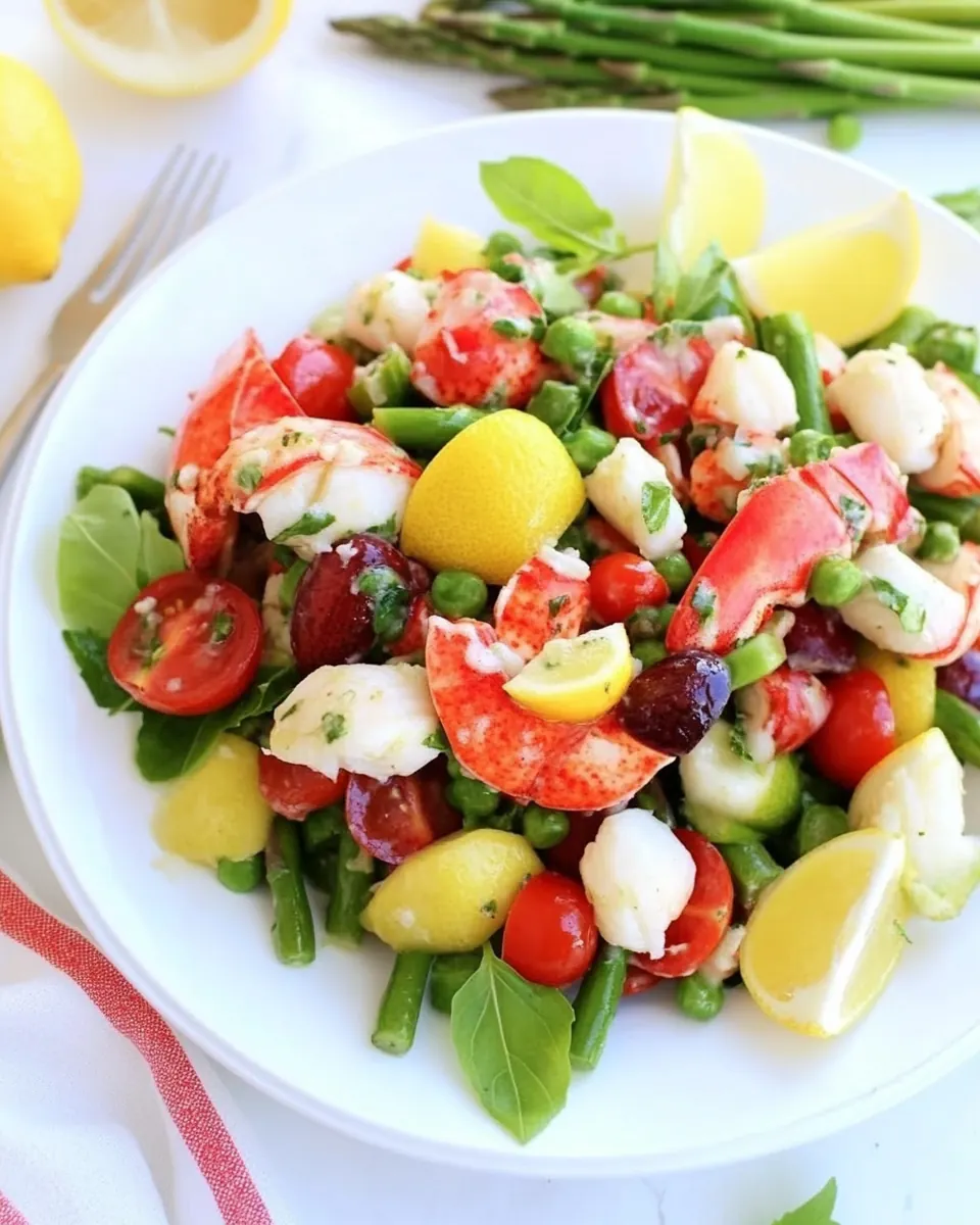 Lobster Asparagus Chopped Salad