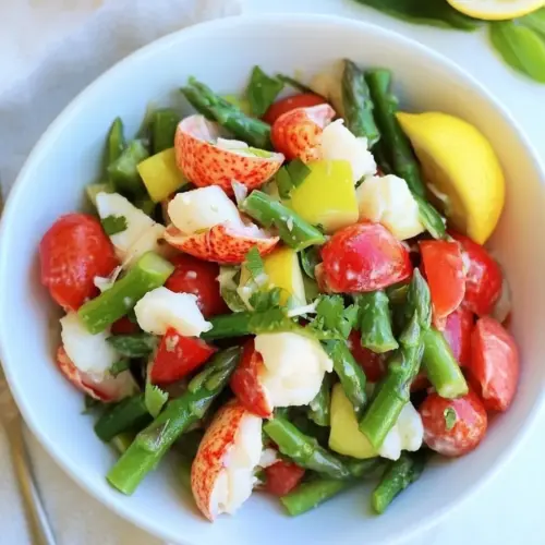 Lobster Asparagus Chopped Salad