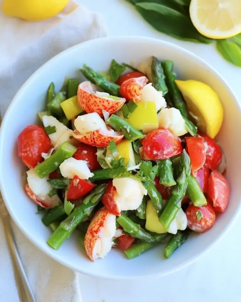 Lobster Asparagus Chopped Salad