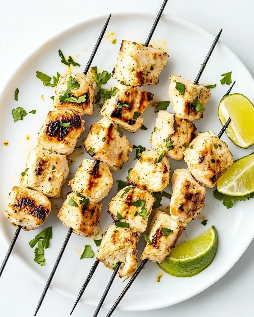 Low Carb Coconut Lime Chicken Skewers