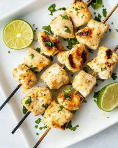 Low Carb Coconut Lime Chicken Skewers