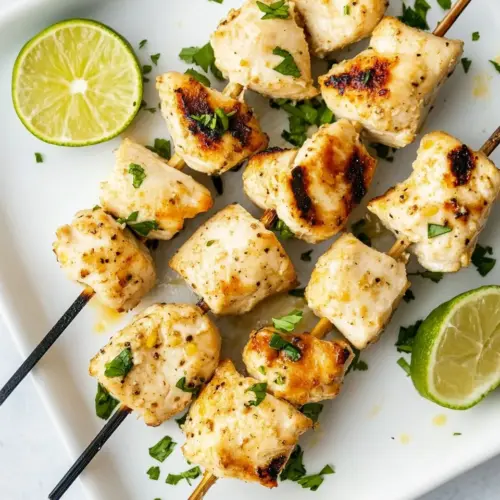 Low Carb Coconut Lime Chicken Skewers