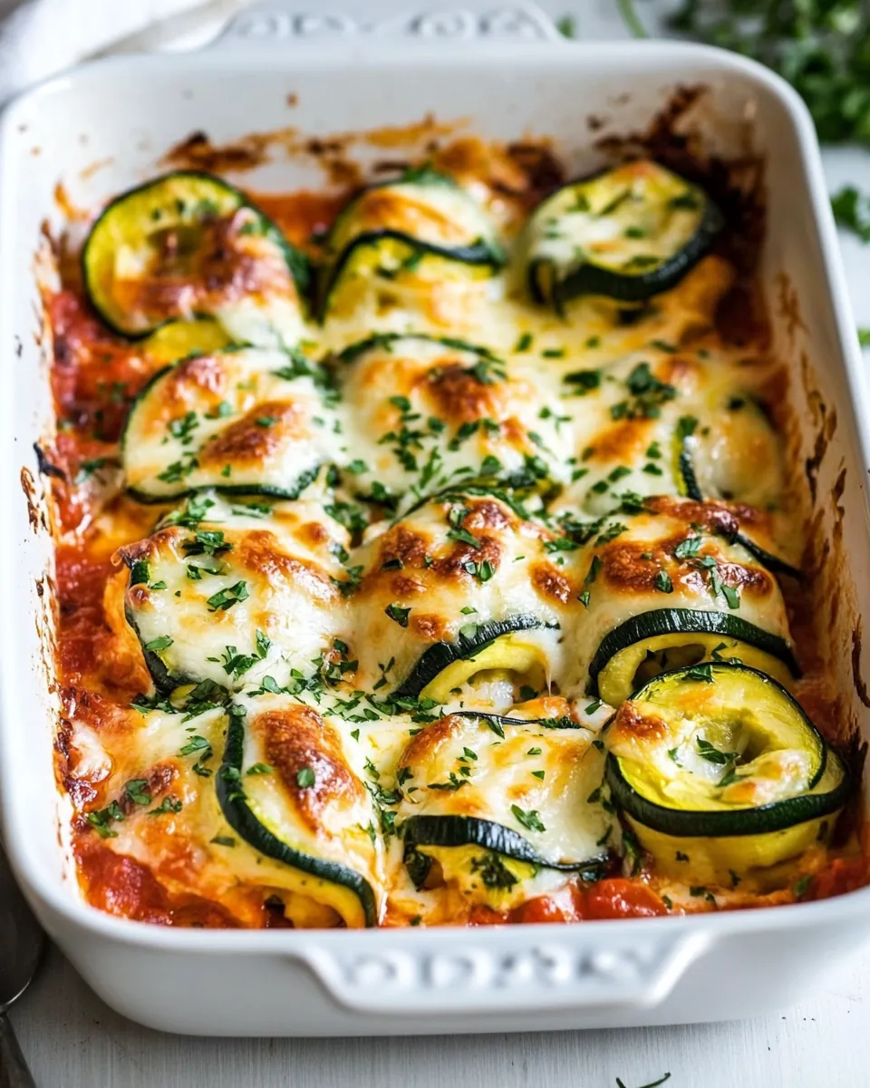 Low Carb Zucchini Lasagna Roll Ups