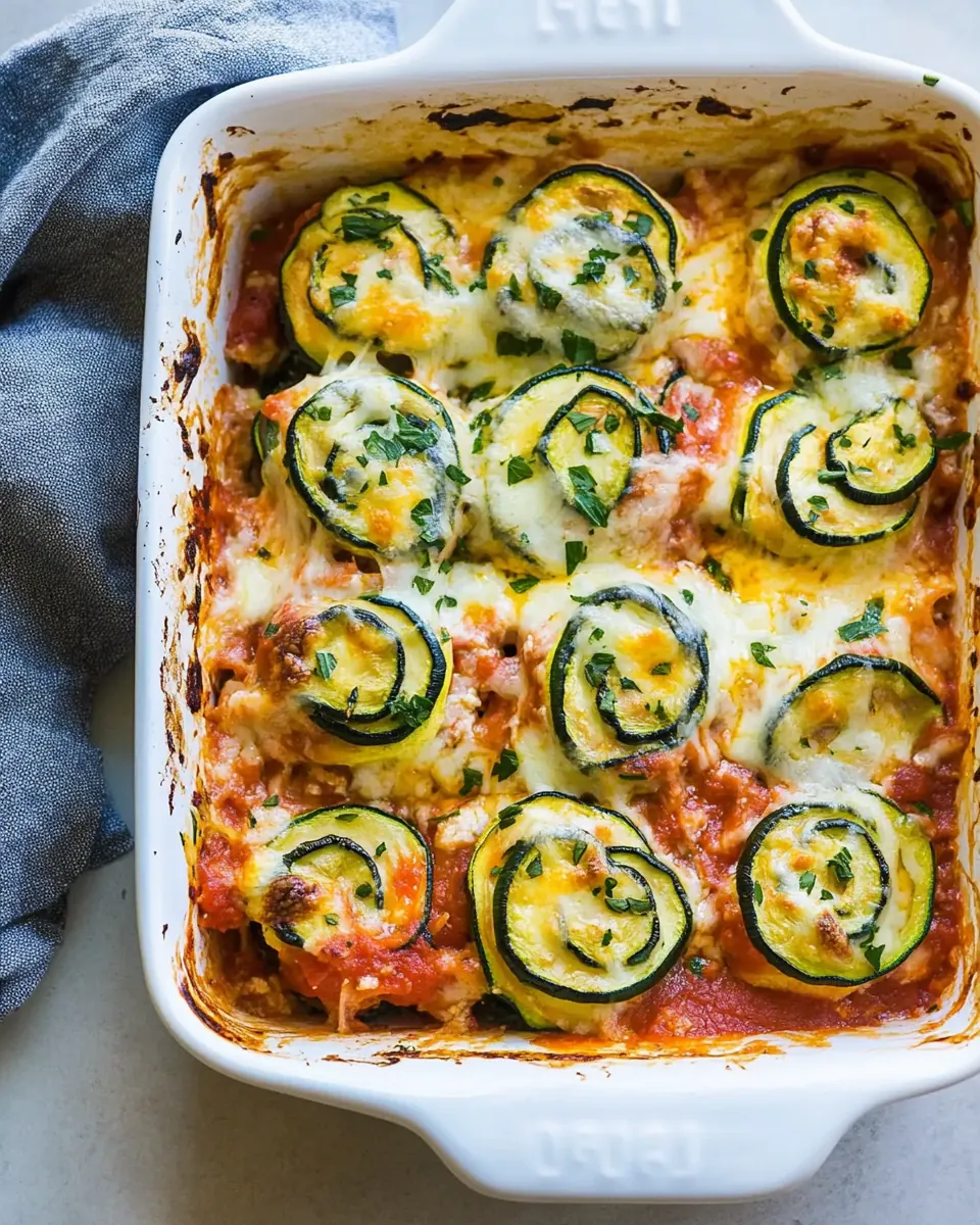 Low Carb Zucchini Lasagna Roll Ups