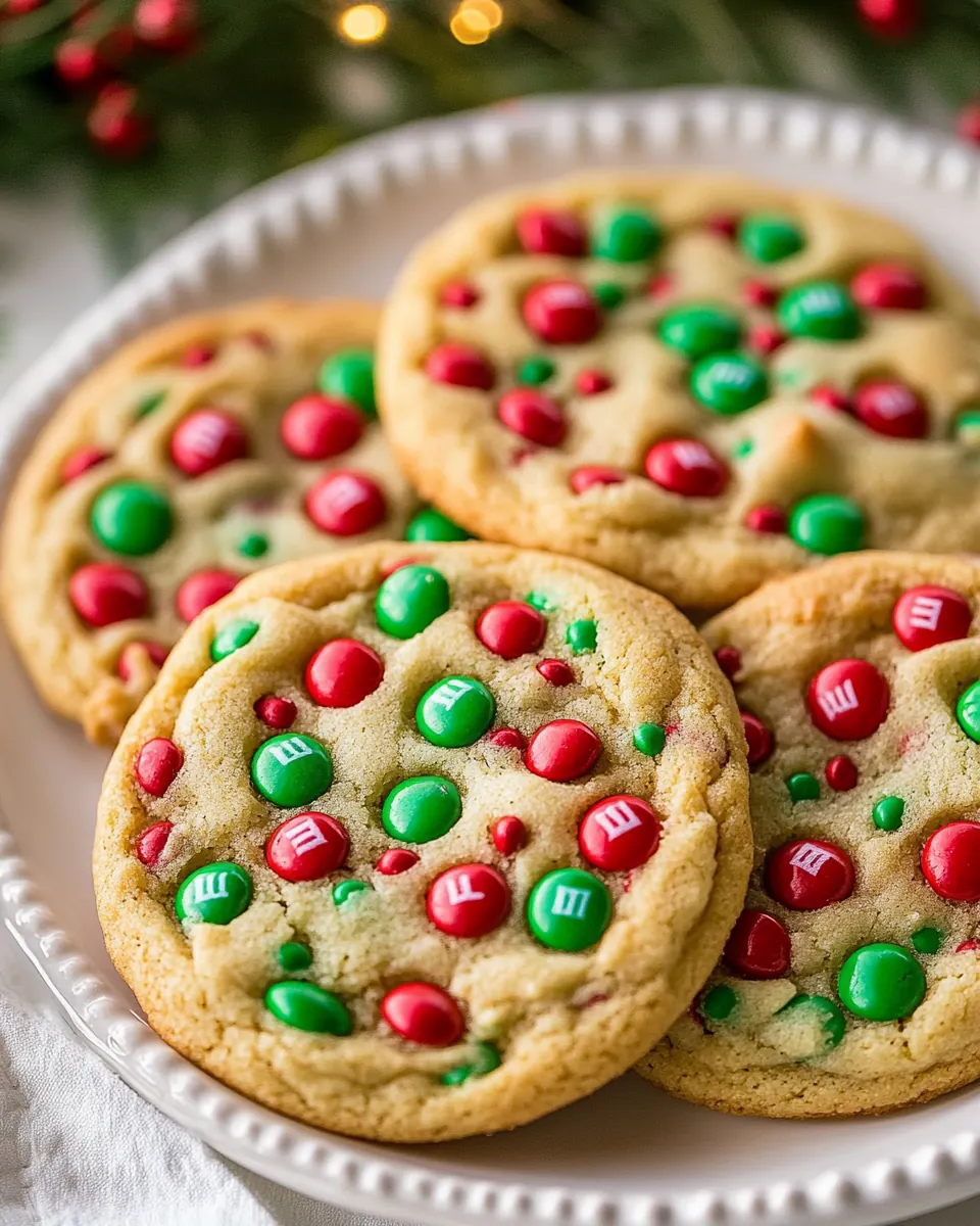 M&M Christmas Cookies Recipe