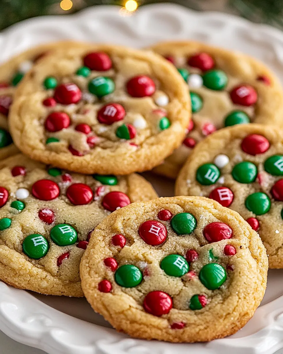 M&M Christmas Cookies Recipe