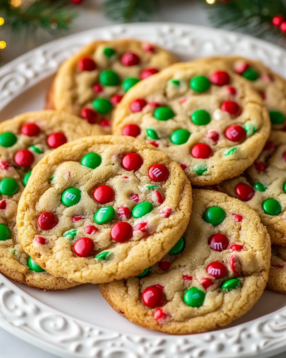 M&M Christmas Cookies Recipe