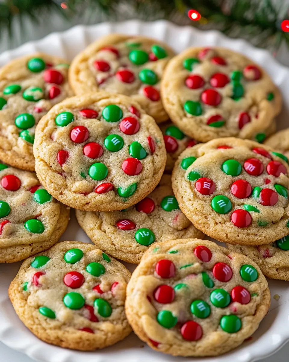 M&M Christmas Cookies Recipe