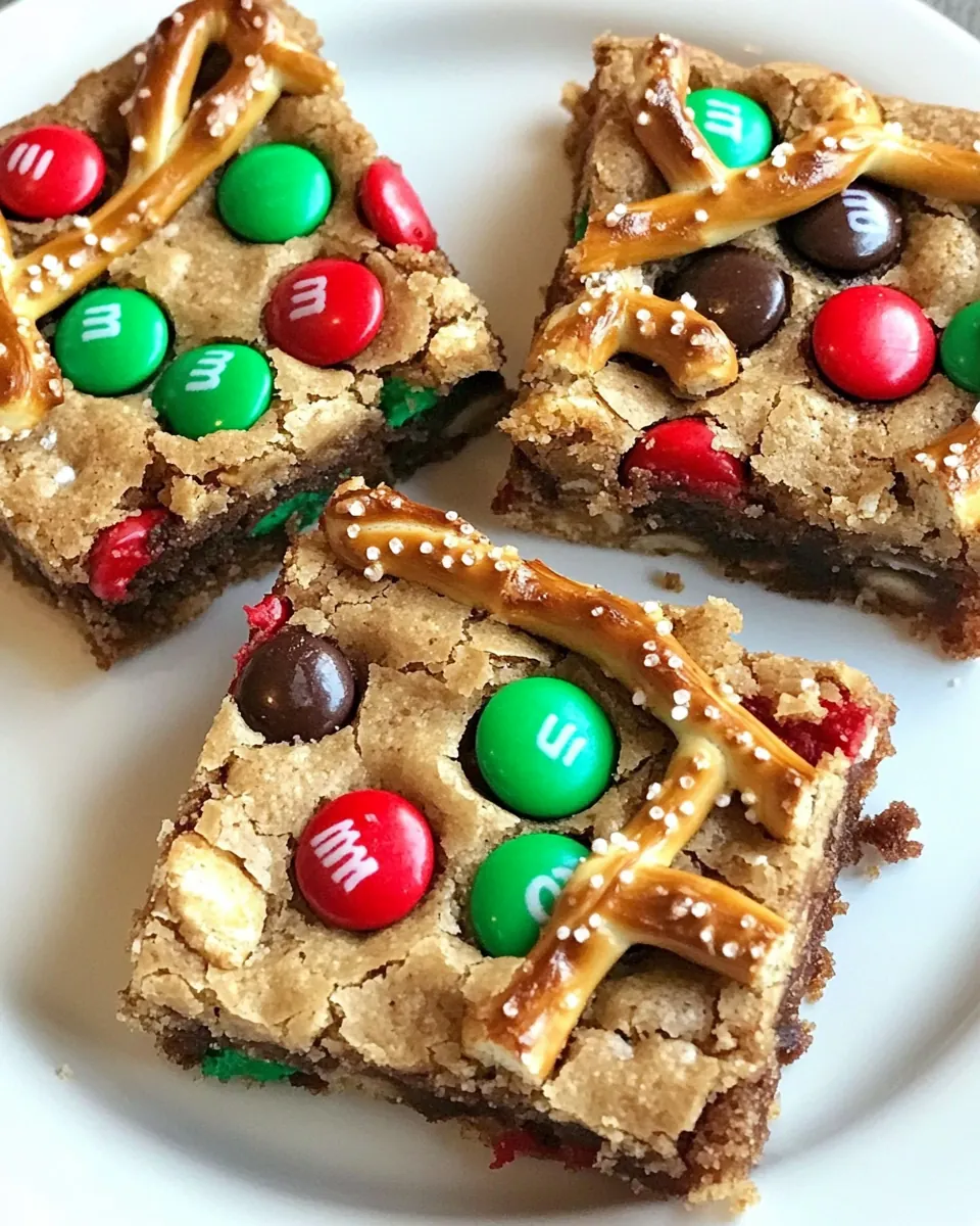 M&M Pretzel Blondies