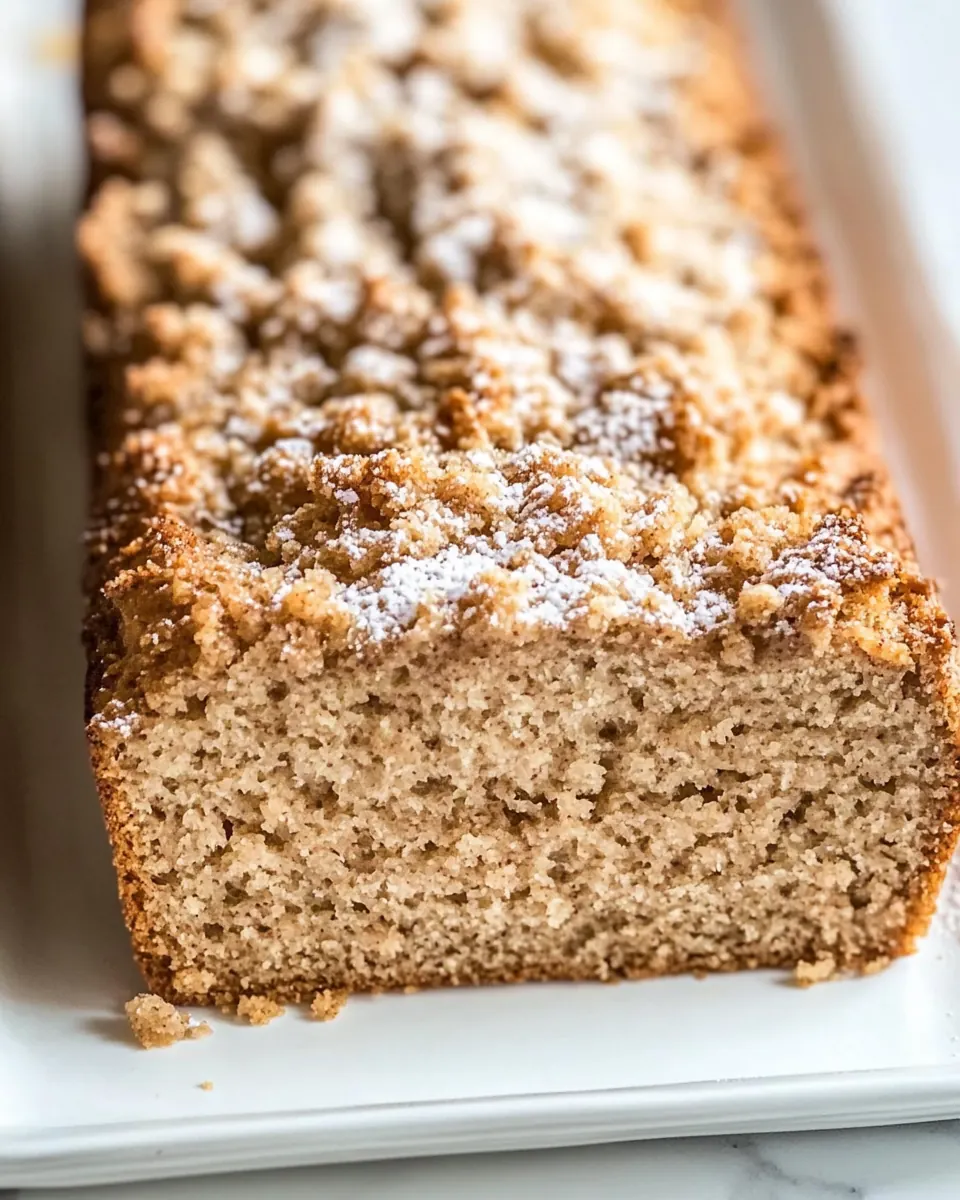Macro Friendly Applesauce Streusel Bread