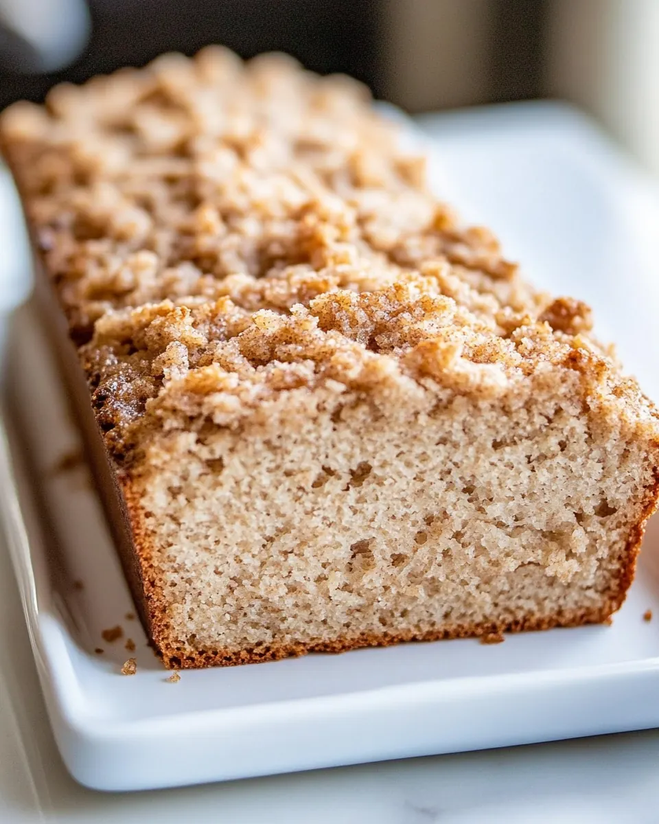 Macro Friendly Applesauce Streusel Bread