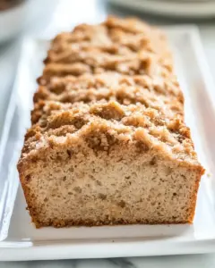 Macro Friendly Applesauce Streusel Bread