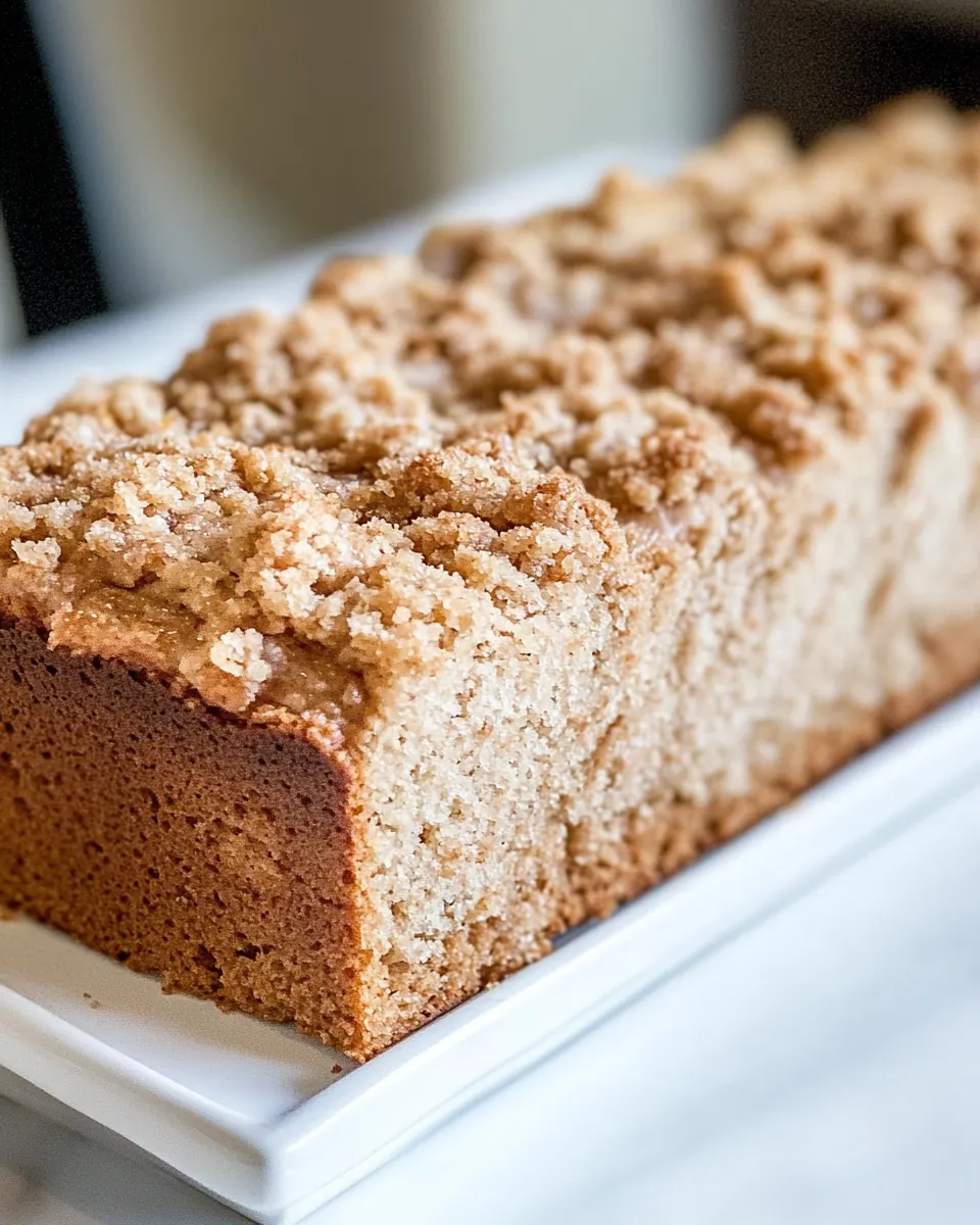 Macro Friendly Applesauce Streusel Bread