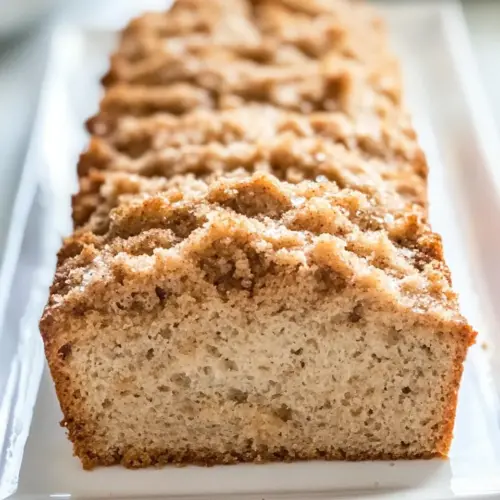 Macro Friendly Applesauce Streusel Bread
