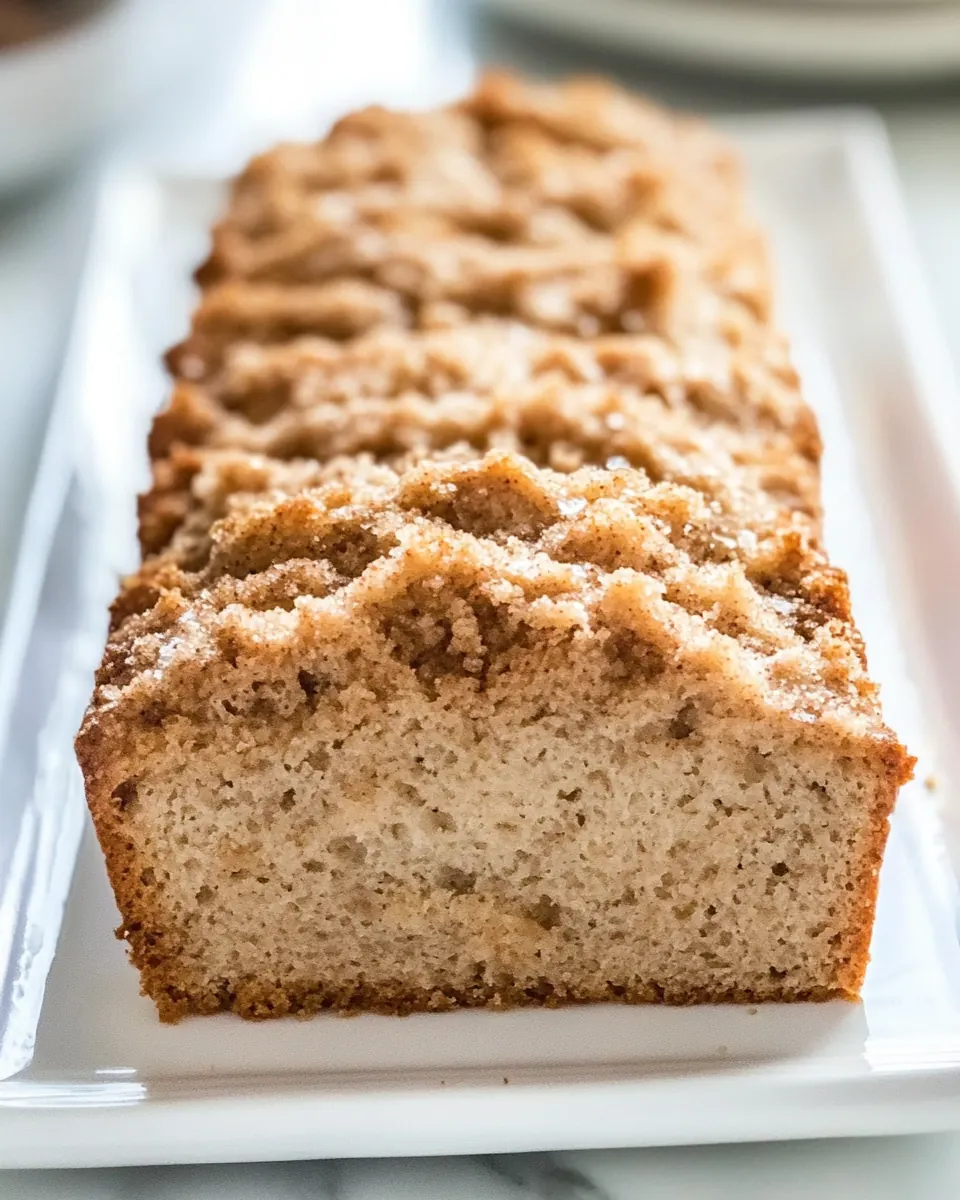 Macro Friendly Applesauce Streusel Bread
