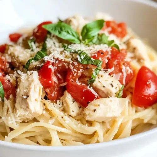 Macro Friendly Bruschetta Chicken Pasta